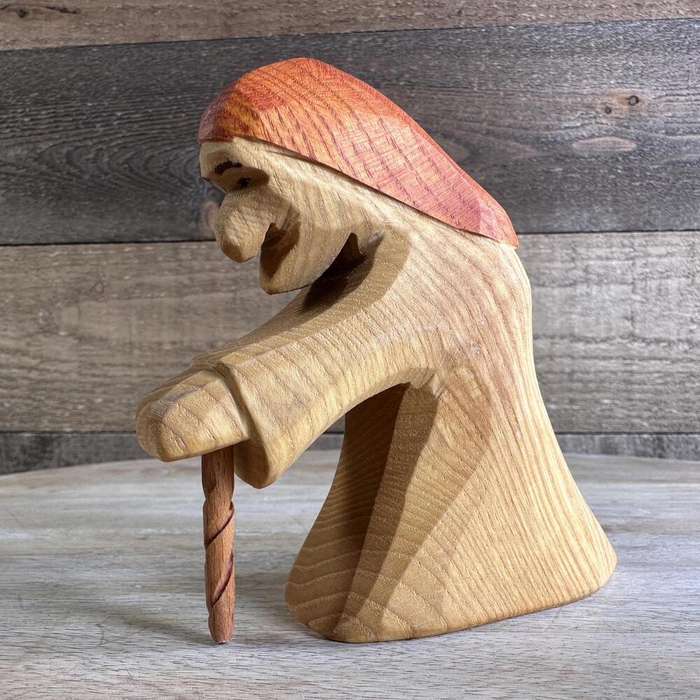 Predan - Wooden Witch Crone Standing Waldorf Montessori Open Ended Toys